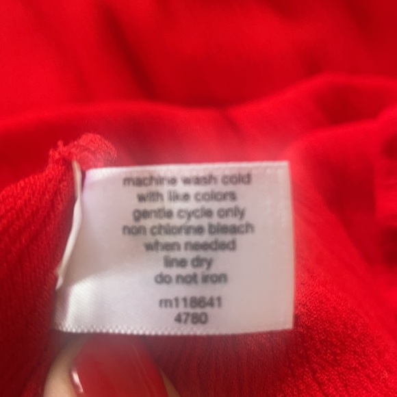 NWOT Lane Bryant halter neck crepe blouse. Bright red. Size 22. - Picture 6 of 6